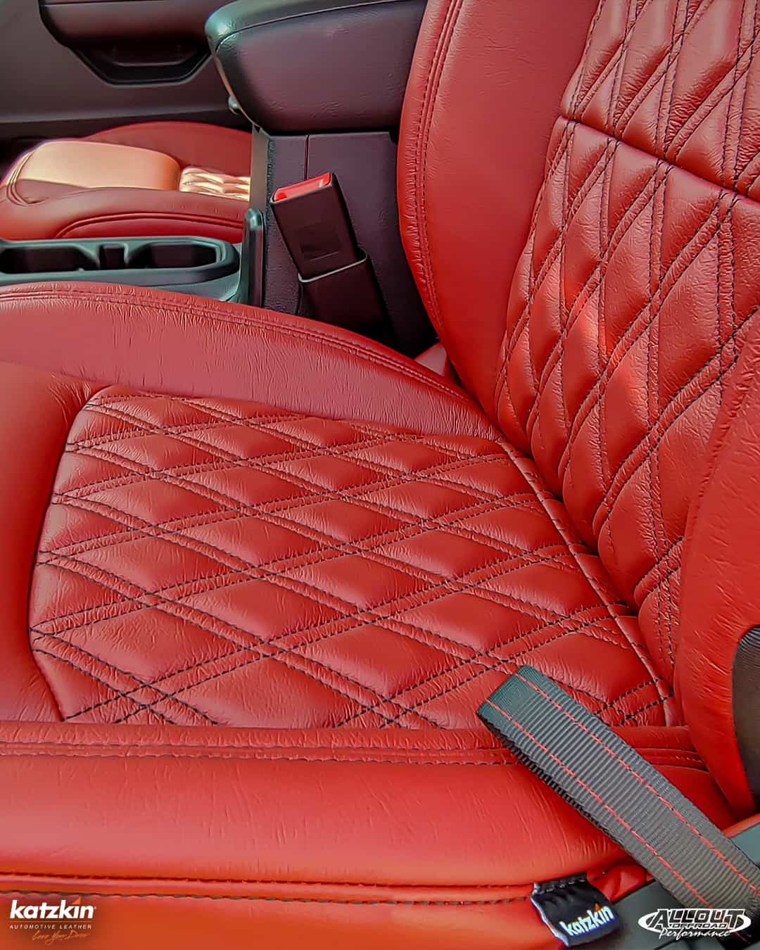 Jeep JL Red Leather Custom Leather All Out Offroad